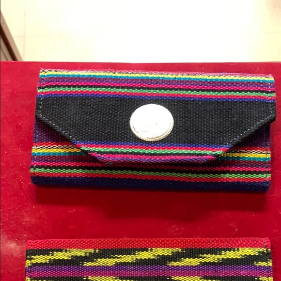Wine Red Indian Warmi Aguayo/Cotton Handmad -Large Hand Wallet Native